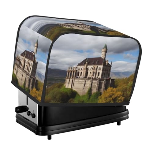 2-Scheiben-Toaster-Abdeckung mit Taschen und Tragegriff oben, kleine Brotbackmaschinen-Abdeckungen, historische Denkmäler Armeniens, Küche, kleine Geräte, waschbar, universelle Ofenabdeckungen von PPTHSNVB