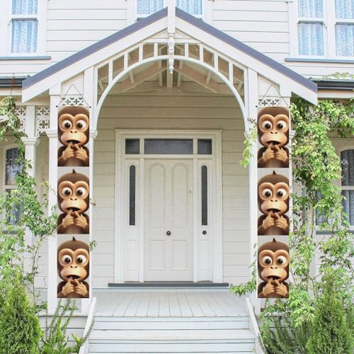 2 Stück Frühling Sommer Willkommen Veranda Banner Hängende Flagge Veranda Schild für Haustür Wand Veranda Banner Der stille Affe Willkommen Tür Hängende Banner Wand Hintergrund Urlaub Dekoration 2 Stück Frühling Sommer Willkommen Veranda Banner Hängende Flagge Veranda Schild für Haustür Wand Veranda Banner Der stille Affe Willkommen Tür Hängende Banner Wand Hintergrund Urlaub Dekoration von PPTHSNVB