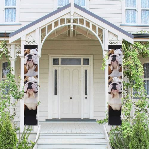 2 Stück Frühling Sommer Willkommen Veranda Banner Hängende Flagge Veranda Schild für Haustür Wand Veranda Banner Englische Bulldoggen Willkommen Tür Hängende Banner Wand Hintergrund Urlaub Dekoration 2 Stück Frühling Sommer Willkommen Veranda Banner Hängende Flagge Veranda Schild für Haustür Wand Veranda Banner Englische Bulldoggen Willkommen Tür Hängende Banner Wand Hintergrund Urlaub Dekoration von PPTHSNVB