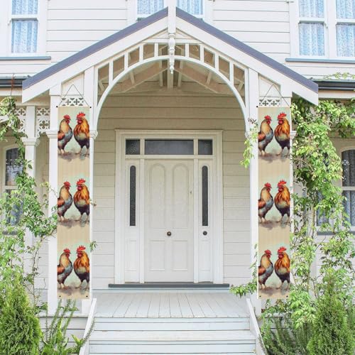 2 Stück Frühling Sommer Willkommen Veranda Banner Hängende Flagge Veranda Schild für Haustür Wand Veranda Banner Hahn und Henne Willkommen Tür Hängende Banner Wand Hintergrund Urlaub Dekoration 2 Stück Frühling Sommer Willkommen Veranda Banner Hängende Flagge Veranda Schild für Haustür Wand Veranda Banner Hahn und Henne Willkommen Tür Hängende Banner Wand Hintergrund Urlaub Dekoration von PPTHSNVB