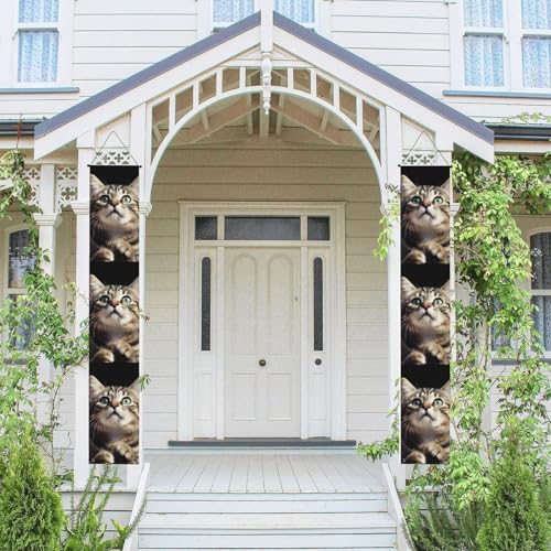 2 Stück Frühling Sommer Willkommen Veranda Banner Hängende Flagge Veranda Schild für Haustür Wand Veranda Banner Katze Willkommen Tür Hängende Banner Wand Hintergrund Urlaub Dekoration 2 Stück Frühling Sommer Willkommen Veranda Banner Hängende Flagge Veranda Schild für Haustür Wand Veranda Banner Katze Willkommen Tür Hängende Banner Wand Hintergrund Urlaub Dekoration von PPTHSNVB
