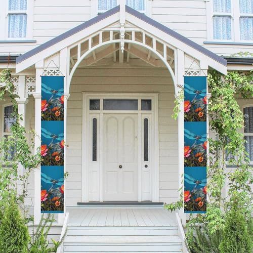 2 Stück Frühling Sommer Willkommen Veranda Banner Hängende Flagge Veranda Schild für Haustür Wand Veranda Banner Libelle und Blume Willkommen Tür Hängende Banner Wand Hintergrund Urlaub Dekoration 2 Stück Frühling Sommer Willkommen Veranda Banner Hängende Flagge Veranda Schild für Haustür Wand Veranda Banner Libelle und Blume Willkommen Tür Hängende Banner Wand Hintergrund Urlaub Dekoration von PPTHSNVB