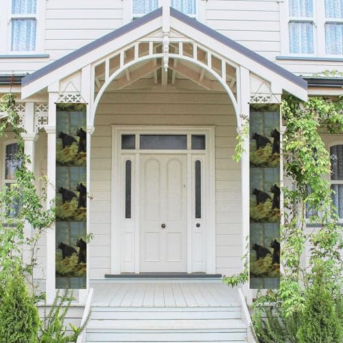 2 Stück Frühling Sommer Willkommen Veranda Banner Hängende Flagge Veranda Schild für Haustür Wand Veranda Banner Schwarze Bären Willkommen Tür Hängende Banner Wand Hintergrund Urlaub Dekoration 2 Stück Frühling Sommer Willkommen Veranda Banner Hängende Flagge Veranda Schild für Haustür Wand Veranda Banner Schwarze Bären Willkommen Tür Hängende Banner Wand Hintergrund Urlaub Dekoration von PPTHSNVB