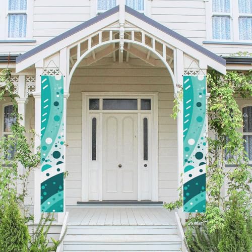 2 Stück Frühling Sommer Willkommen Veranda Banner Hängende Flagge Veranda Schild für Haustür Wand Veranda Banner Türkis und Weiß Kreis Willkommen Tür Hängende Banner Wand Hintergrund Urlaub Dekoration 2 Stück Frühling Sommer Willkommen Veranda Banner Hängende Flagge Veranda Schild für Haustür Wand Veranda Banner Türkis und Weiß Kreis Willkommen Tür Hängende Banner Wand Hintergrund Urlaub Dekoration von PPTHSNVB