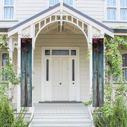 2 Stück Frühling Sommer Willkommen Veranda Banner Hängende Flagge Veranda Schild für Haustür Wand Veranda Banner Vintage Blau Holz Willkommen Tür Hängende Banner Wand Hintergrund Urlaub Dekoration von PPTHSNVB