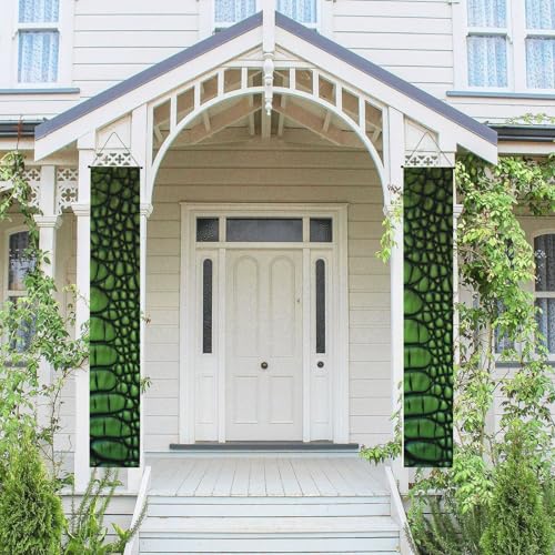 2 Stück Frühling Sommer Willkommen Veranda Banner hängende Flagge Veranda Schild für Haustür Wand Veranda Banner Alligatorhaut Willkommen Tür hängende Banner Wand Hintergrund Urlaub Dekoration von PPTHSNVB