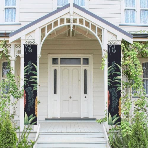2 Stück Frühling Sommer Willkommen Veranda Banner hängende Flagge Veranda Schild für Haustür Wand Veranda Banner Ananas Willkommen Tür hängende Banner Wand Hintergrund Urlaub Dekoration von PPTHSNVB
