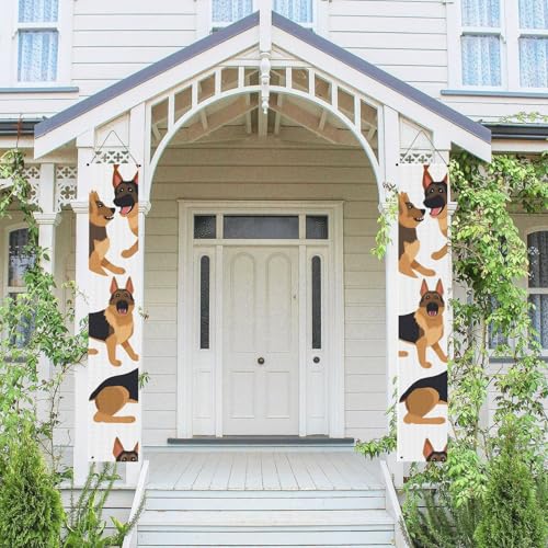 2 Stück Frühling Sommer Willkommen Veranda Banner hängende Flagge Veranda Schild für Haustür Wand Veranda Banner Deutscher Schäferhund Willkommen Tür hängende Banner Wand Hintergrund Urlaub Dekoration 2 Stück Frühling Sommer Willkommen Veranda Banner hängende Flagge Veranda Schild für Haustür Wand Veranda Banner Deutscher Schäferhund Willkommen Tür hängende Banner Wand Hintergrund Urlaub Dekoration von PPTHSNVB