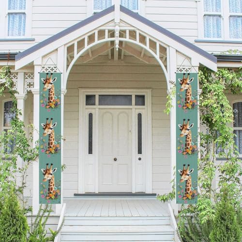 2 Stück Frühling Sommer Willkommen Veranda Banner hängende Flagge Veranda Schild für Haustür Wand Veranda Banner Giraffe mit Blumen Willkommen Tür hängende Banner Wand Hintergrund Urlaub Dekoration 2 Stück Frühling Sommer Willkommen Veranda Banner hängende Flagge Veranda Schild für Haustür Wand Veranda Banner Giraffe mit Blumen Willkommen Tür hängende Banner Wand Hintergrund Urlaub Dekoration von PPTHSNVB