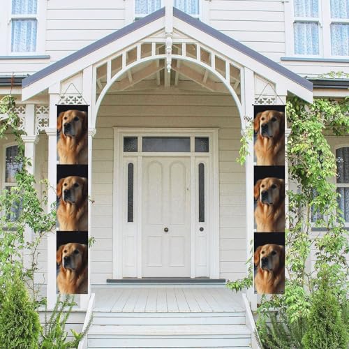 2 Stück Frühling Sommer Willkommen Veranda Banner hängende Flagge Veranda Schild für Haustür Wand Veranda Banner Golden Retriever Willkommen Tür hängende Banner Wand Hintergrund Urlaub Dekoration 2 Stück Frühling Sommer Willkommen Veranda Banner hängende Flagge Veranda Schild für Haustür Wand Veranda Banner Golden Retriever Willkommen Tür hängende Banner Wand Hintergrund Urlaub Dekoration von PPTHSNVB