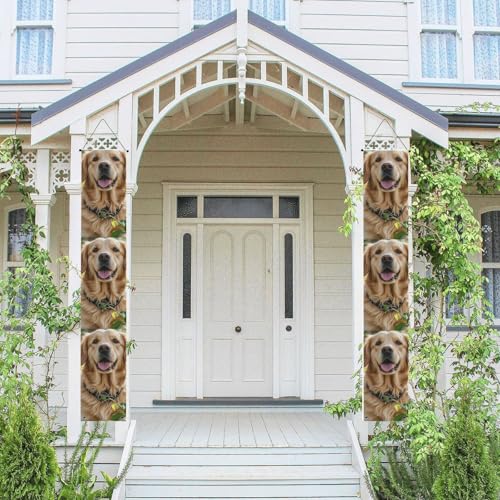 2 Stück Frühling Sommer Willkommen Veranda Banner hängende Flagge Veranda Schild für Haustür Wand Veranda Banner Golden Retriever Willkommen Tür hängende Banner Wand Hintergrund Urlaub Dekoration 2 Stück Frühling Sommer Willkommen Veranda Banner hängende Flagge Veranda Schild für Haustür Wand Veranda Banner Golden Retriever Willkommen Tür hängende Banner Wand Hintergrund Urlaub Dekoration von PPTHSNVB