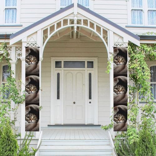 2 Stück Frühling Sommer Willkommen Veranda Banner hängende Flagge Veranda Schild für Haustür Wand Veranda Banner Katze unter Decke Willkommen Tür hängende Banner Wand Hintergrund Urlaub Dekoration 2 Stück Frühling Sommer Willkommen Veranda Banner hängende Flagge Veranda Schild für Haustür Wand Veranda Banner Katze unter Decke Willkommen Tür hängende Banner Wand Hintergrund Urlaub Dekoration von PPTHSNVB