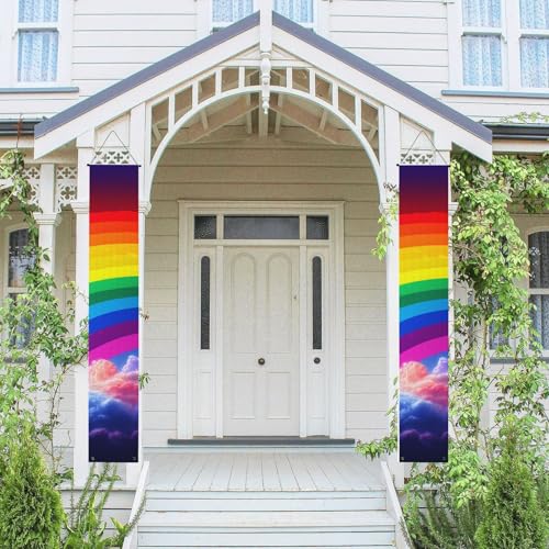 2 Stück Frühling Sommer Willkommen Veranda Banner hängende Flagge Veranda Schild für Haustür Wand Veranda Banner Regenbogen Willkommen Tür hängende Banner Wand Hintergrund Urlaub Dekoration 2 Stück Frühling Sommer Willkommen Veranda Banner hängende Flagge Veranda Schild für Haustür Wand Veranda Banner Regenbogen Willkommen Tür hängende Banner Wand Hintergrund Urlaub Dekoration von PPTHSNVB