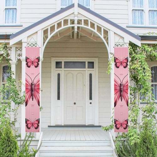 2 Stück Frühling Sommer Willkommen Veranda Banner hängende Flagge Veranda Schild für Haustür Wand Veranda Banner Schmetterling Willkommen Tür hängende Banner Wand Hintergrund Urlaub Dekoration 2 Stück Frühling Sommer Willkommen Veranda Banner hängende Flagge Veranda Schild für Haustür Wand Veranda Banner Schmetterling Willkommen Tür hängende Banner Wand Hintergrund Urlaub Dekoration von PPTHSNVB
