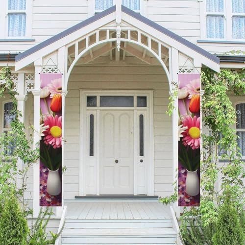 2 Stück Frühling Sommer Willkommen Veranda Banner hängende Flagge Veranda Schild für Haustür Wand Veranda Banner frische Blumen Willkommen Tür hängende Banner Wand Hintergrund Urlaub Dekoration 2 Stück Frühling Sommer Willkommen Veranda Banner hängende Flagge Veranda Schild für Haustür Wand Veranda Banner frische Blumen Willkommen Tür hängende Banner Wand Hintergrund Urlaub Dekoration von PPTHSNVB