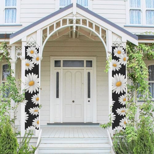 2 Stück Frühling Sommer Willkommen Veranda Banner hängende Flagge Veranda Schild für Haustür Wand Veranda Banner weiße Gänseblümchen Willkommen Tür hängende Banner Wand Hintergrund Urlaub Dekoration 2 Stück Frühling Sommer Willkommen Veranda Banner hängende Flagge Veranda Schild für Haustür Wand Veranda Banner weiße Gänseblümchen Willkommen Tür hängende Banner Wand Hintergrund Urlaub Dekoration von PPTHSNVB