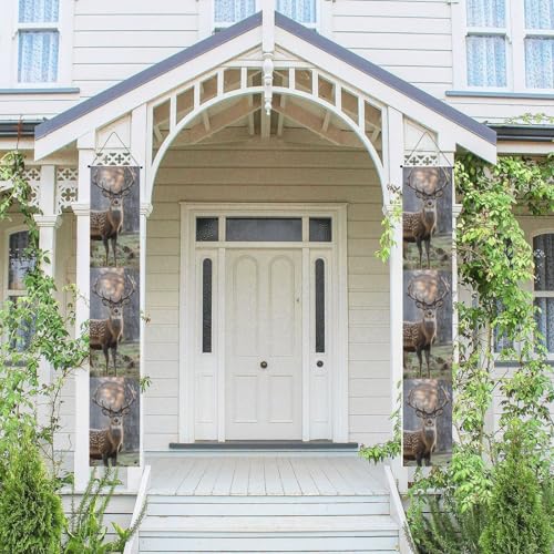 2 Stück Frühling-Sommer-Willkommensbanner zum Aufhängen, Flagge, Veranda-Schild für Haustür, Wand, Veranda, Banner, Camouflage, Hirsch, Willkommens-Tür-Banner, Wandhintergrund, Urlaubsdekoration 2 Stück Frühling-Sommer-Willkommensbanner zum Aufhängen, Flagge, Veranda-Schild für Haustür, Wand, Veranda, Banner, Camouflage, Hirsch, Willkommens-Tür-Banner, Wandhintergrund, Urlaubsdekoration von PPTHSNVB