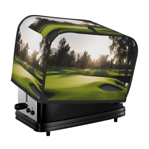 Toaster-Abdeckung für 2 Scheiben mit Taschen und Griff oben, kleine Brotbackmaschinen-Abdeckungen, Golfplatz, Küche, kleine Geräte, waschbar, universelle Ofenabdeckungen von PPTHSNVB
