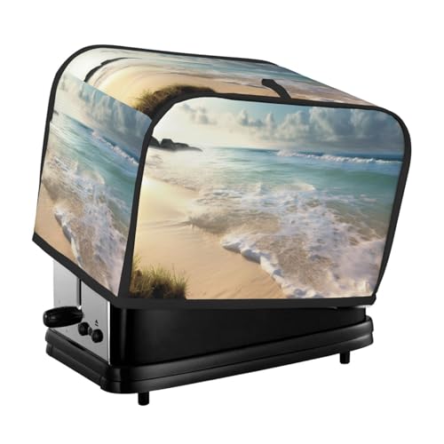Toaster-Abdeckung für 2 Scheiben mit Taschen und Griff oben, kleine Brotbackmaschinen-Abdeckungen, Serene Coastal Kitchen Small Appliance Cover, waschbar, Universal-Ofenabdeckungen Toaster-Abdeckung für 2 Scheiben mit Taschen und Griff oben, kleine Brotbackmaschinen-Abdeckungen, Serene Coastal Kitchen Small Appliance Cover, waschbar, Universal-Ofenabdeckungen von PPTHSNVB