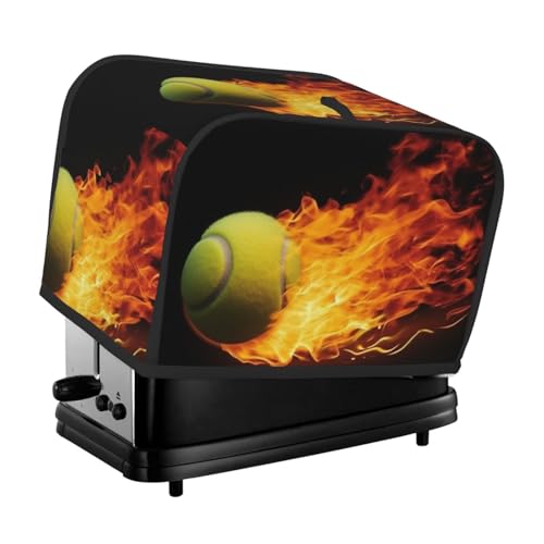 Toaster-Abdeckung für 2 Scheiben mit Taschen und Griff oben, kleine Brotbackmaschinen-Abdeckungen, brennende Tennisbilder, Küche, kleine Geräte, waschbar, universelle Ofenabdeckungen Toaster-Abdeckung für 2 Scheiben mit Taschen und Griff oben, kleine Brotbackmaschinen-Abdeckungen, brennende Tennisbilder, Küche, kleine Geräte, waschbar, universelle Ofenabdeckungen von PPTHSNVB