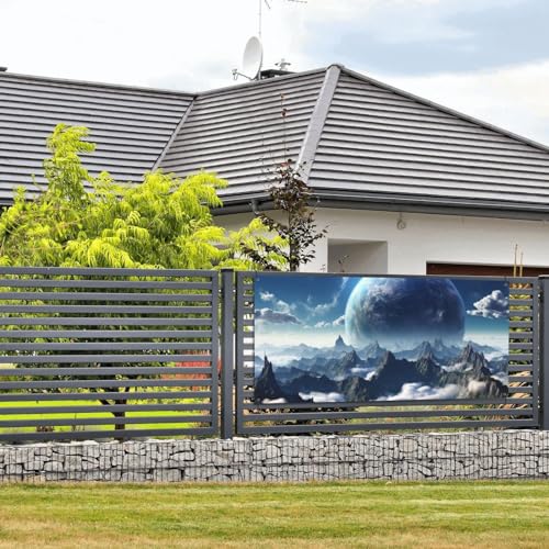 Willkommens-Party-Banner Urlaubsbanner Fantasy Erde Wandbehang Banner Flagge Foto Fotografie Hintergründe mit 4 Löchern Veranda Schild Tür Banner Abdeckung Dekoration Partyzubehör Medium von PPTHSNVB