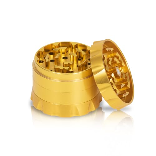 Herb Grinders,Kräutermühlen,Grinder für trockenes Kraut Tragbare Zinklegierung Metall Grinder,Gold von PPpanda