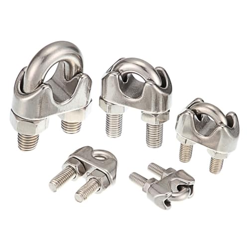 10 Stück Silber A2 Edelstahl U-Schraube U-Typ Seilklemme M2 M3 M4 M5 M6 M8 M10 M12mm Klemmschraube Haushaltsgeräte Arbeit (M10) von PQAIBNG