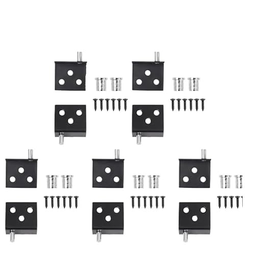For 10/2 Stück verdeckte Scharniere, unsichtbare Schrank-Auf- und Ab-Tür-Drehgelenke, CT-Eckcodes for Holzpaneel-Schrankdisplay-Stützhalterung(10PCS-Black) von PQAIBNG