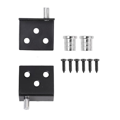 For 10/2 Stück verdeckte Scharniere, unsichtbare Schrank-Auf- und Ab-Tür-Drehgelenke, CT-Eckcodes for Holzpaneel-Schrankdisplay-Stützhalterung(2PCS-Black) von PQAIBNG