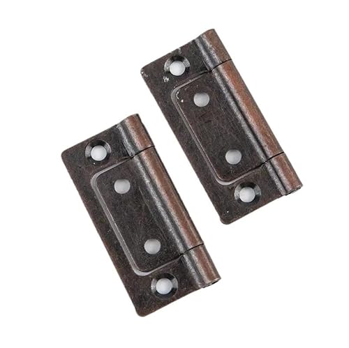 For 2/10 Stück Scharniere 2 Zoll Schranktür Schublade Möbel Edelstahl Einsteckschloss 135 ° Öffnung 51 * 25 mm(Red bronze 10PC) von PQAIBNG