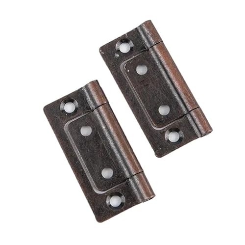 For 2/10 Stück Scharniere 2 Zoll Schranktür Schublade Möbel Edelstahl Einsteckschloss 135 ° Öffnung 51 * 25 mm(Red bronze 2PC) von PQAIBNG