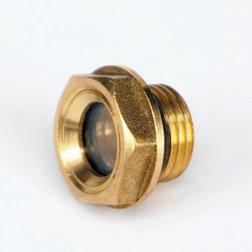 Gewinde M16x1,5mm Metrisches Außengewinde Messing Ölstand Schauglas Fenster Sechskantkopf for Luftkompressor-Getriebe Gewinde M16x1,5mm Metrisches Außengewinde Messing Ölstand Schauglas Fenster Sechskantkopf for Luftkompressor-Getriebe von PQAIBNG