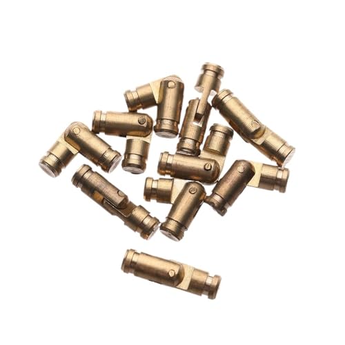 Zylinderscharniere, zylindrisch, für Schmuckkästchen, verdeckte, unsichtbare Messing-Türscharniere für Möbelbeschläge (4 mm x 15 mm), 10 Stück von PQAIBNG