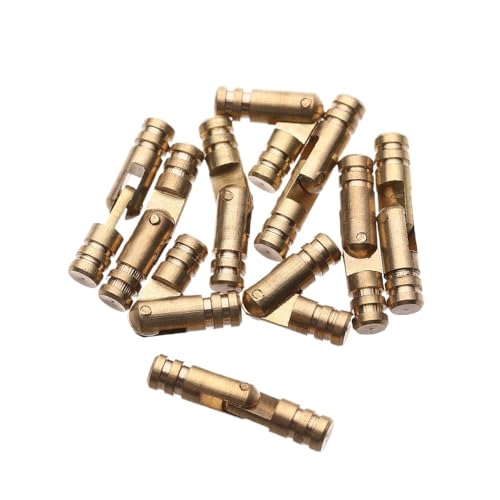 Zylinderscharniere, zylindrisch, für Schmuckkästchen, verdeckte, unsichtbare Messing-Türscharniere für Möbelbeschläge (4 mm x 20 mm), 10 Stück von PQAIBNG