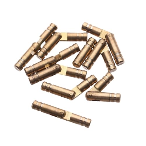 Zylinderscharniere, zylindrisch, für Schmuckkästchen, verdeckte, unsichtbare Messing-Türscharniere für Möbelbeschläge (4 mm x 25 mm), 10 Stück von PQAIBNG