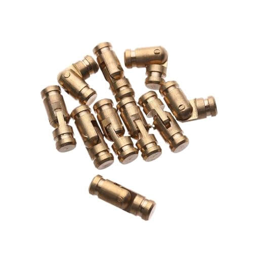 Zylinderscharniere, zylindrisch, für Schmuckkästchen, verdeckte, unsichtbare Messing-Türscharniere für Möbelbeschläge (5 mm x 15 mm), 10 Stück von PQAIBNG