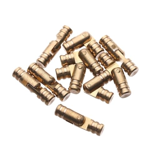 Zylinderscharniere, zylindrisch, für Schmuckkästchen, verdeckte, unsichtbare Messing-Türscharniere für Möbelbeschläge (5 mm x 20 mm), 10 Stück von PQAIBNG