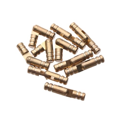 Zylinderscharniere, zylindrisch, für Schmuckkästchen, verdeckte, unsichtbare Messing-Türscharniere für Möbelbeschläge (5 mm x 25 mm), 10 Stück von PQAIBNG