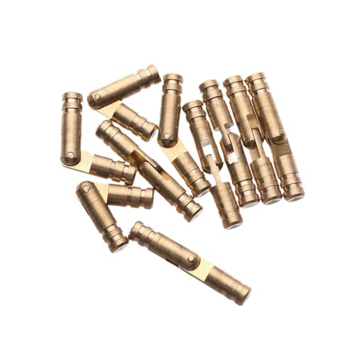 Zylinderscharniere, zylindrisch, für Schmuckkästchen, verdeckte, unsichtbare Messing-Türscharniere für Möbelbeschläge (5 mm x 30 mm), 10 Stück von PQAIBNG
