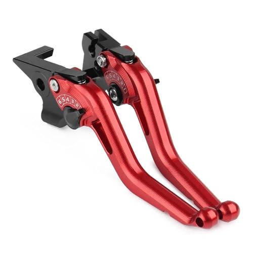 PQCORBE Bremskupplungshebel Für Aprilia RS 660 Für Tuono 660 RS660 2020 2021 2022 Motorrad CNC Einstellbare Kurze Bremse Kupplung Hebel Griffe Bremshebel(Color:Red) von PQCORBE