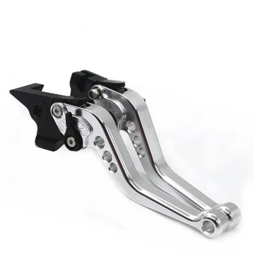 PQCORBE Bremskupplungshebel Für Kawasaki ZR-7/S ZR7 ZR7S 1999-2003 Motorradbremsgriff Einstellbarer Bremskupplungshebel, Handgriff Bremshebel(Silver) von PQCORBE