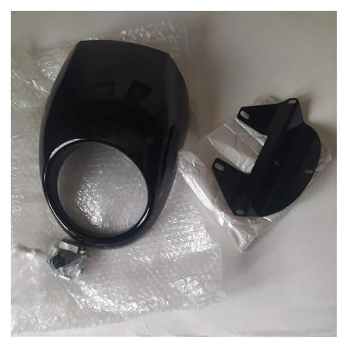 PQCORBE Für Royal Enfield Für Super Meteor 650 Motorrad Windschutzscheibe Verkleidung Maske Frontscheibe Abdeckung Gabel Halterung Deflektorschutz(Glossy Black) von PQCORBE