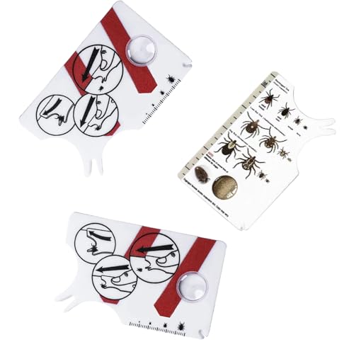 PQLQ 2 Stück Zeckenkarte, Zeckenkarte für Menschen, mit Lupe,Schnell und sanft Zecken vom Haustier oder Menschen entfernen PQLQ 2 Stück Zeckenkarte, Zeckenkarte für Menschen, mit Lupe,Schnell und sanft Zecken vom Haustier oder Menschen entfernen von PQLQ