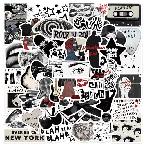 Vintage Aufkleber, Sticker Aesthetic für Wasserflaschen, Scrapbooking, Laptops,Wasserfeste Vinyl Aufkleber für Kinder Mädchen Jugendliche (Y2K-50 Stück) von PQLQ