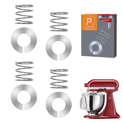 4 Pack Edelstahlfeder und Unterlegscheibe passend für Kitchen Aid Standmixer 3.5/4/5/6/7/8Qt Kitchen Aid Mixer Zubehör von PQPO