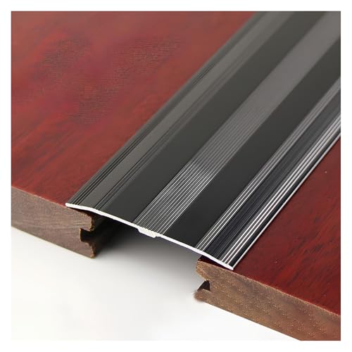 6 * 90cm Anpassungsprofil Alu Übergangsprofil, Boden-Übergangsstreifen Viele Farben Lieferbar, Holz-zu-Fliesen Boden Übergangsleiste Verbinden Sie Ihre Böden Nahtlos(Black) von PQPQLI