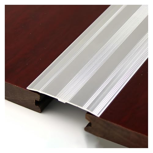 6 * 90cm Anpassungsprofil Alu Übergangsprofil, Boden-Übergangsstreifen Viele Farben Lieferbar, Holz-zu-Fliesen Boden Übergangsleiste Verbinden Sie Ihre Böden Nahtlos(Silver platinum) von PQPQLI