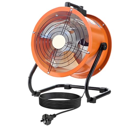 Bodenventilator Windmaschine Trommelventilator Bauventilator Mit 3 Geschwindigkeiten Einstellbarer Neigung 3-Meter-Stromkabel Im Lieferumfang Enthalten(14in) von PQPQLI