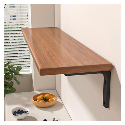 PQPQLI Schwebendes Regal Für Wände L-förmiges Schweberegal MDF Wohnzimmer Wandregale, Wand Regalbrett Zur Präsentation, Projektor Regal Regal Platzsparende(Walnut Color,80 * 30cm) von PQPQLI