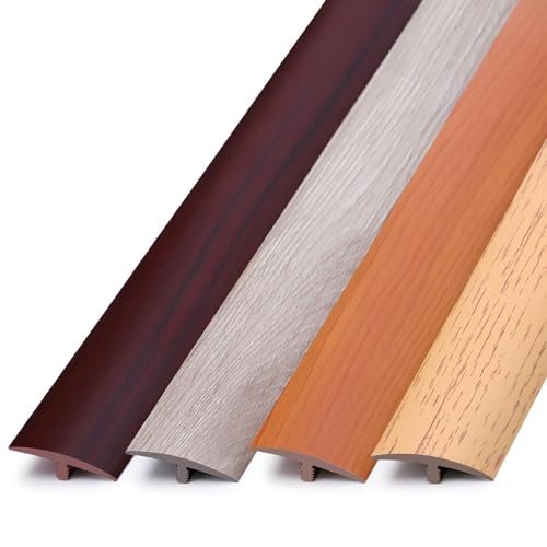 PQPQLI PVC Übergangsstreifen Selbstklebend, T-förmig, Holzmaserung (Oak), Boden-Leiste Verbinden Sie Ihre Böden Nahtlos, Schutzkanten, Hochwertige Materialien, Perfekte von PQPQLI